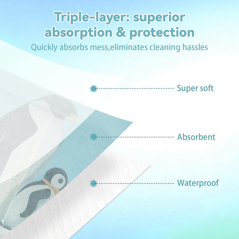 WOOWME 10 Packaged Pcs Disposable Bibs, Individually with Catcher and Leakproof Liner for Toddler Feeding, Baby Travel