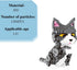 Mini Cat Building Blocks Set, 3D Puzzle Toy Bricks for Kids or Adults, 1300PCS Micro Mini Blocks (Cat Gray)