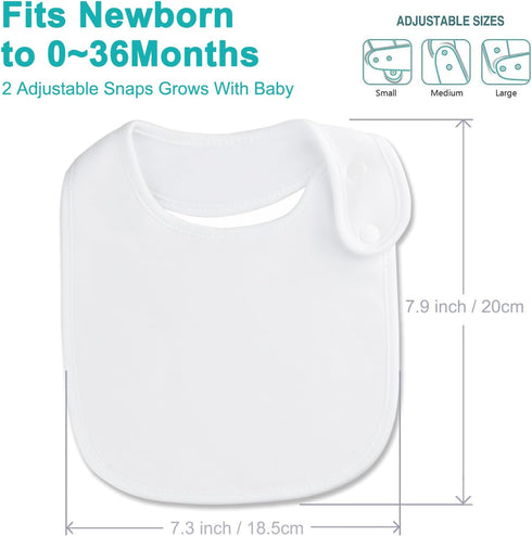 Set 0-36 Baby Bibs Soft and Absorbent Organic Cotton Bandana Drool Bibs for Boys Girls Newborn Months