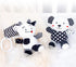 Baby Car Seat Toys - Black White Stroller Toy Stretch Plush Toys for Crib Mobile - Newborn Sensory Toy