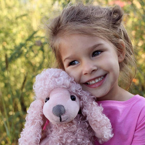 Mon Ami Designer Plush Poodle Dog Stuffed Animal – 13” Soft and Cuddly Toy for Kids
