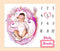 Monthly Milestone Blanket for Baby Girl, Pink Mermaid Watercolor Starfish Seahorse Turtle Seashell Growth Chart