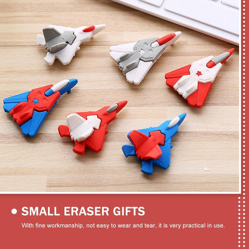 jojofuny 18Pcs Cartoon Helicopter and Airplane Erasers, Cute Novelty Puzzle Erasers for Party Favors