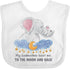 inktastic My Godmother Loves Me Baby Bib, Elephant Family Design