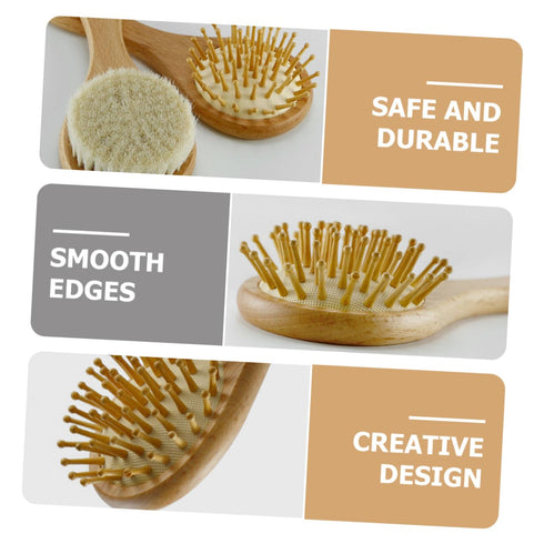 Set Totority Baby Hair Brush Woolen Brush for Toddlers Newborn Care Kit Easy to Use