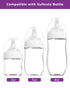 Bottle,3m+,Size 4 Count Baby Bottle Nipple for Gulicola Natural Glass M Soft Silicone Nipples,Meudim Flow