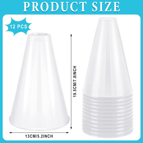 Woanger 12 Pieces Cheer Megaphone, Plastic Noisemaker for Party Favors and Sports Events