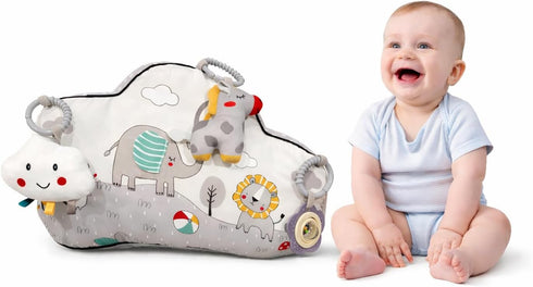 Tummy 3 Tummy 0-9 Tummy Time Activity Toy with Detachable Sensory Toys | Baby Time Pillow for Infants Months | Soft
