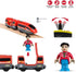 Remote Control Train Track Accessories, Battery Operated Locomotive Toy for Toddlers, Fits All Major Brands Railway