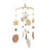 Crane Baby Willow Leaf Ceiling Hanging Decor - Handcrafted, Nursery Decoration, Whimsical