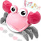 Pbooo Crawling Crab Baby Toy, Interactive Walking Dancing Musical Toy for Babies, Ideal for Tummy Time and Crawling