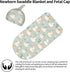 Nanyizly Set 0-6m Cute Little Duck Flowers Newborns Beanie Swaddle Blanket Baby Receiving Blankets for Infant Boy Girl