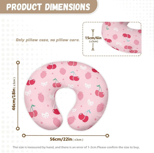 Tnasranmo Cherry Nursing Pillow Cover, Chic Nursing Pillow Case for Mon Breast Friend Compatible with Popular Nursing