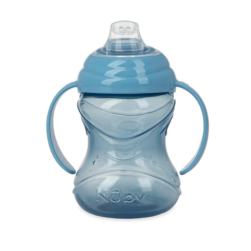 Nuby Clik-It Soft Spout No-Spill Training Sippy Cup with Handles - 10 Oz, 3-Pack, Neutral, 4+ Months