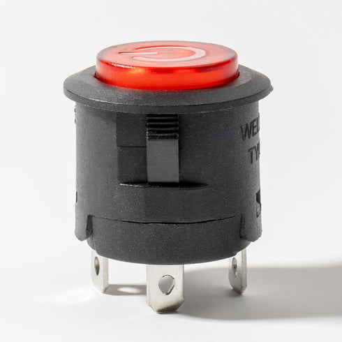 2pcs WEELYE 6V 12V Bumper Cars Push Button Red Circle Power Start Switch for Kids Electric Ride-On Car Parts
