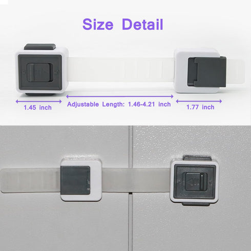 Child Proof Cabinet Locks, 4 Pack for Drawer Cupboard Dishwasher Pantry Toilet, Adhesive Safety Baby Proofing Fridge