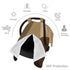 Hcpwzrf Abstract Tan and Brown Baby Car Seat Cover & Nursing Cover - Breathable Stretch Multi-Use Cover