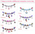 VICTLOV 126 Pieces Charm Bracelet Making Kit, DIY Craft for Girls, Unicorn/Mermaid Crafts Gifts Set for Arts and Crafts