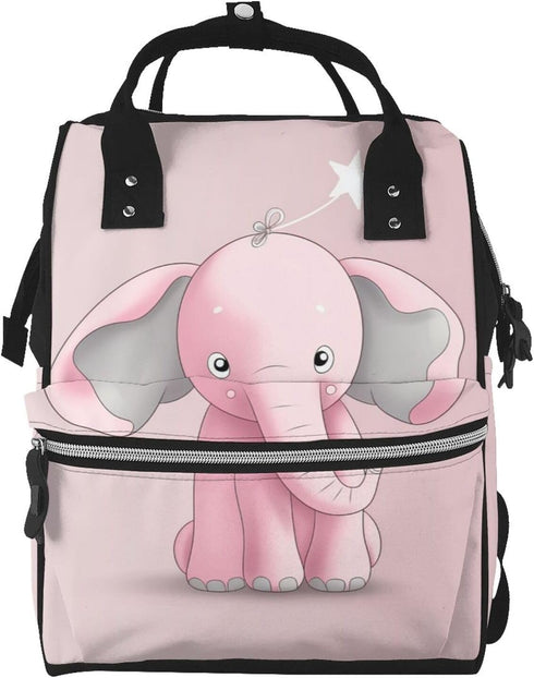 DWVTSLH Small Elephant Diaper Bag Backpack Multifunction Nappy Bags Waterproof Mummy Backpack Large