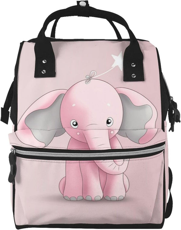 DWVTSLH Small Elephant Diaper Bag Backpack Multifunction Nappy Bags Waterproof Mummy Backpack Large