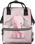 DWVTSLH Small Elephant Diaper Bag Backpack Multifunction Nappy Bags Waterproof Mummy Backpack Large