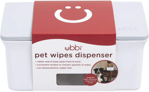(Pack 2) Ubbi Pet Wipes Dispenser, Grooming Wet Wipes Contianer for Dogs and Cats, Moisture Locking Wipes Dispenser