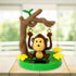 Cute Solar Monkey Swinging Animated Bobble Dancer Toy - Kawaii Solar Powered Dancing Monkey for Car Decor