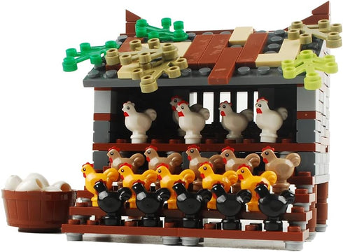 NW Farm Building Blocks Park Accessories Plant Set, DIY Building Bricks Kit Compatible with Major Brands