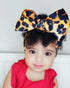 KIDOCHEESE Oversized Bows Baby Girl Headbands with Nylon Elastics, Large Hair Wraps for Newborns and Toddlers