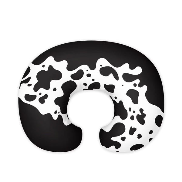 Nursing Pillow Cover Black Cow Breast Feeding Pillows for Babies Boys &