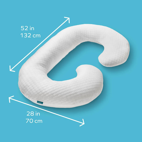 Talbot's Dr. Mom's Pregnancy Pillow - Stay Cool C-Shaped Pillow for Pregnant Women