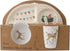 Bamboo Toddler Dinnerware Set, 5Pcs Kids Plates and Bowls Set, Includes Plate, Bowl, Cup, Fork, and Spoon