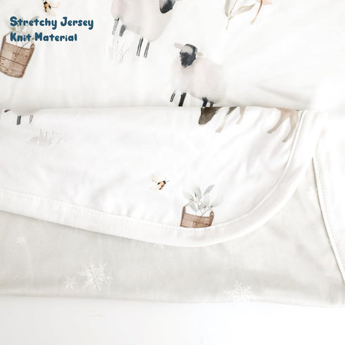GRSSDER Baby Blankets - Super Soft Stretchy Jersey Knit Swaddle Blankets for Baby Girls and Boys, Double Layer 34 x 44