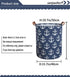 Kids Hamper, Collapsible Waterproof Laundry Baskets with Leather Handle, Nautical Decor, Toy Organizer (Navy Blue