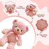 13.5" Pink Teddy Bear Stuffed Animals Soft Small Teddy Bear Cute Cuddly Stuffed Bear Plush Toys for Kids Girls Birthday