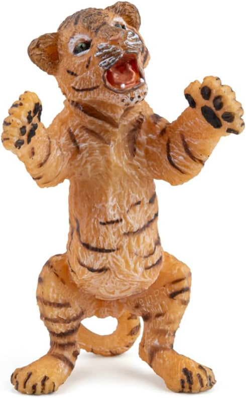 Papo Hand-Painted Standing Tiger Cub Figurine - Wild Animal Kingdom Collectible for Children