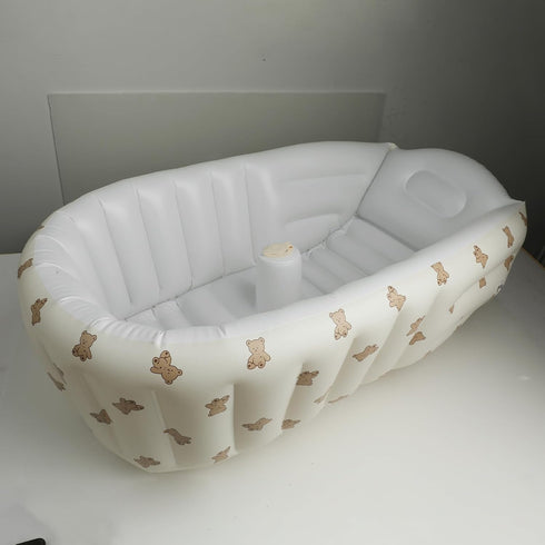 Zenflux 3 5 Inflatable Baby Bathtub with Built in Pump, Collapsible and Safe Baby Bathtub, Non Slip Travel Mini Pool