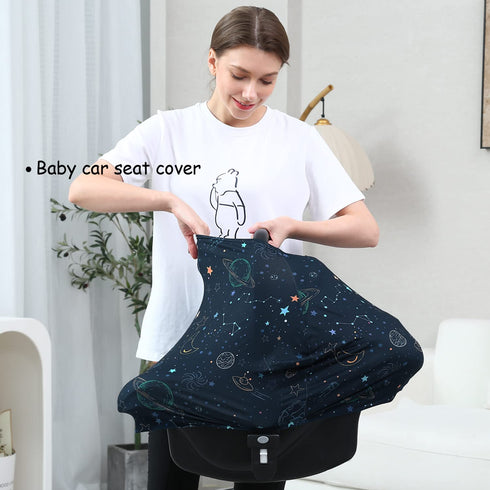 Dudeeghes Car Seat Covers for Babies Multi-use Breastfeeding Cover Carseat Canopy Cover, Infant Stroller Covers