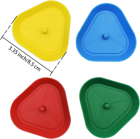 Yuanhe Playing Card Hand Holder Tray - Triangle Shaped Hands-Free Poker Rack Holders, Set of 16