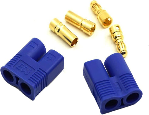 10 Sets EC3 Battery Connector Male Female Plug Adapter, RC Gold-Plated 3.5MM Bullet Banana Connector for RC ESC Motor