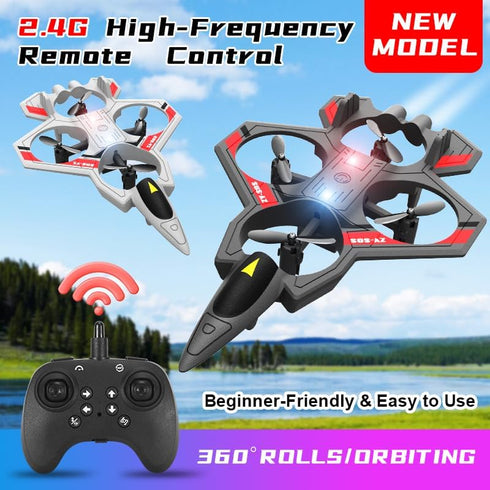 360 RC Planes with Light, Remote Control Airplanes, RC Airplane Fighter Jet, Flip, Stunt Roll, Drones for Men, Remote