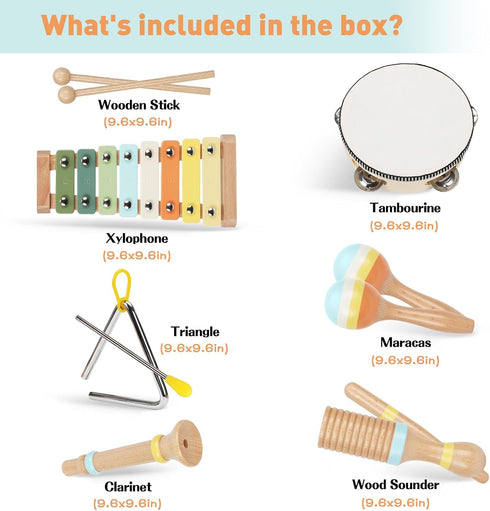 1 2 3 4 Set 1-2 2-3 3-4, Toys for Year Old Boys Girls, Musical Instruments for Toddler Age Baby Montessori Toy Gifts