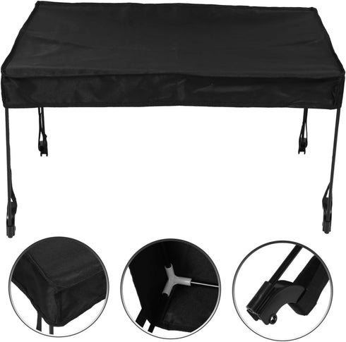 Foldable Outdoor Utility Wagon Canopy with Uv Protection and Rainproof Cover Fit for Strollers for Camping Picnic Beach