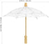 Toyvian Mini Lace Parasol: Tiny White Umbrella for Bride Doll, Vintage Wedding Bridal Umbrella for Photo Props