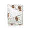 Watercolor Highland Cows Retro Floral Baby Blanket, Boho Flowers Leaves Receiving Blanket 30x40 for Newborn Nursery