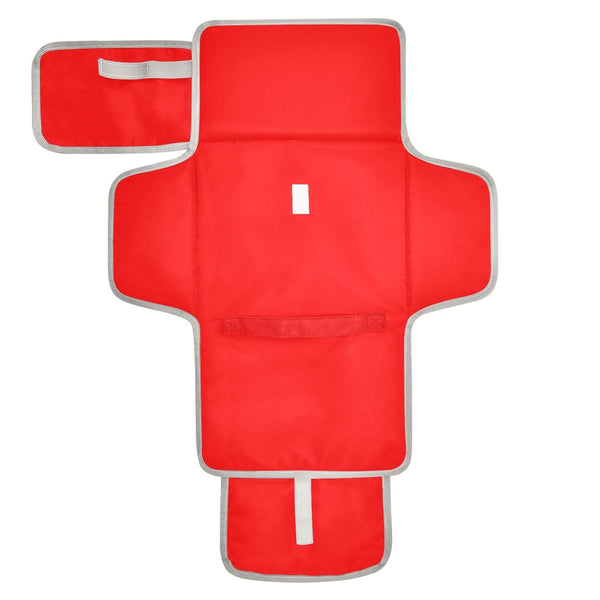 VEKELEE Red Portable Diaper Changing Pad for Baby, Waterproof & Foldable Changing Mat,
