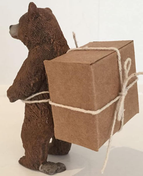 Gemini&Genius Large Brown Bear Toy for Kids, Lifelike Grizzly Safari Animal Figurine, Wildlife Action Figure