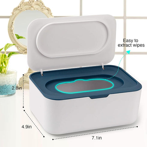 wenvastree Baby Wipes Dispenser, Wipe Holder for Baby & Adult,Keeps Wet Tissue Fresh, Non-Slip Wipes Case,Easy Open