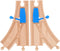 Totority Wooden Train Tracks 2Pcs Track Intersections Switch Accessories Compatible with Major