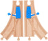 Totority Wooden Train Tracks 2Pcs Track Intersections Switch Accessories Compatible with Major